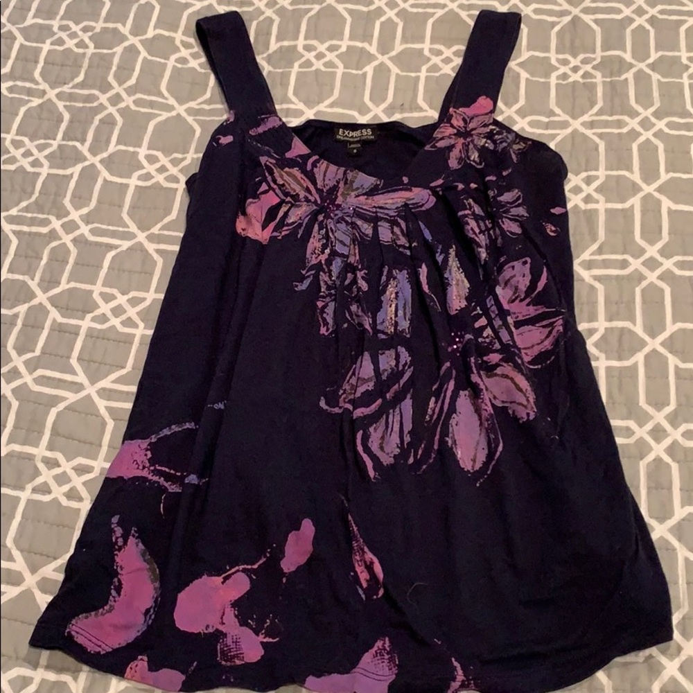 Express flowy floral cotton tank